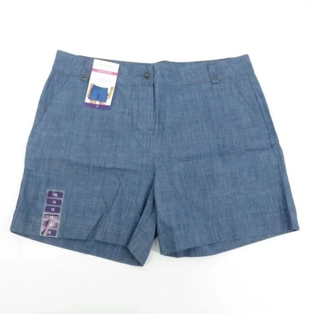 Isaac Mizrahi Women's Blue Tailored Shorts 16 NWT $50